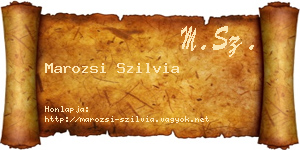 Marozsi Szilvia névjegykártya